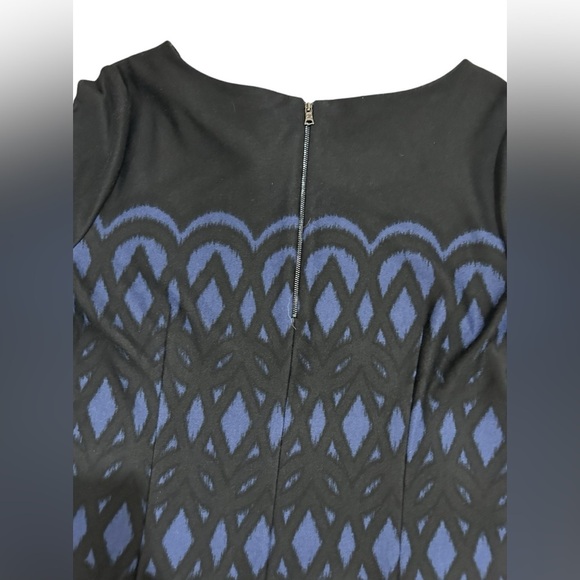 Taylor Woman Sheath Dress in blue and black with 3/4 sleeves | Size 16W - Picture 5 of 7